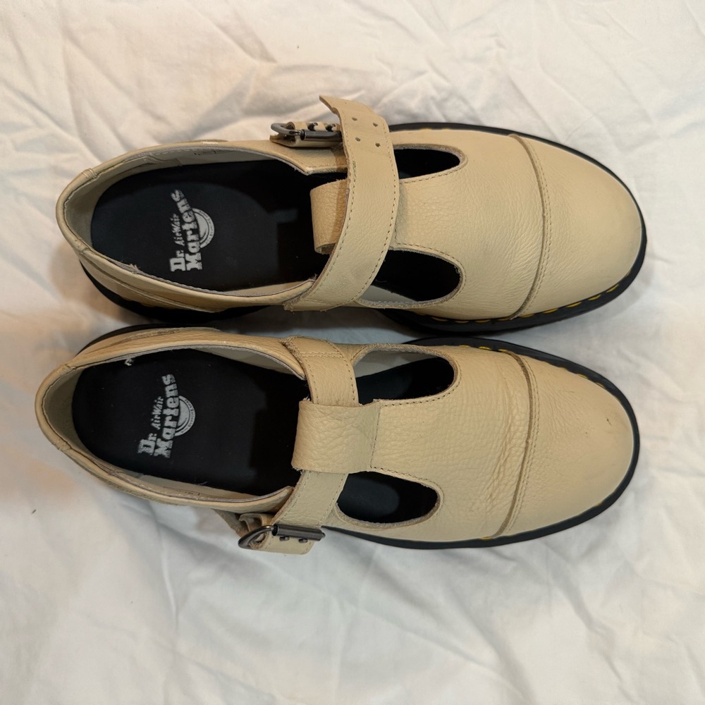 Dr. Martens Cream Platform Shoes